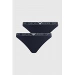 Emporio Armani Underwear tanga 2-pack culoarea albastru marin