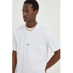 MSGM tricou din bumbac bărbați, culoarea alb, cu imprimeu 3640MM550.247002