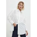 Answear Lab camasa femei, culoarea alb, cu guler clasic, relaxed