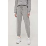 Weekend Max Mara pantaloni de trening lână culoarea gri, melanj 2415330000000