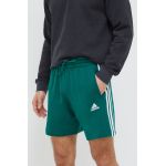adidas pantaloni scurți din bumbac culoarea verde IS1342