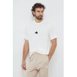 adidas tricou Z.N.E bărbați, culoarea bej, uni IN7097