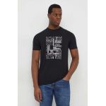Karl Lagerfeld tricou bărbați, culoarea negru, cu imprimeu 541221.755061