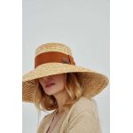 LE SH KA headwear palarie Straw Veil culoarea bej