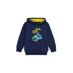 Lego hanorac de bumbac pentru copii culoarea albastru marin, cu glugă, cu imprimeu