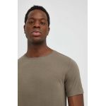 Lindbergh tricou barbati, culoarea verde, neted