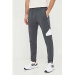 adidas pantaloni de trening culoarea verde, cu imprimeu IR9177