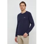 Aeronautica Militare pulover de bumbac culoarea albastru marin, light