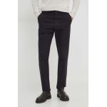 BOSS Orange pantaloni bărbați, culoarea negru, drept 50508246