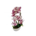 Aranjament orhidee 4 fire in ghiveci de ceramica 45 cm inaltime