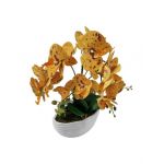 Aranjament orhidee 4 fire in ghiveci de ceramica 45 cm inaltime