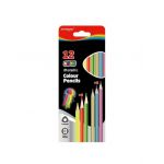 Creioane colorate Keyroad, 6 Neon+6 Metalice, engross