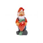 Pitic de gradina din ceramica, inaltime 41cm, model capsuna / EXT 10193 Engros