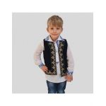 Vesta traditionala Engros pentru baieti, motiv bradut broderie bej