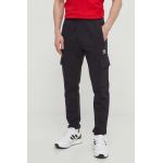 adidas Originals pantaloni de trening Trefoil Essentials Cargo Pants culoarea negru, cu imprimeu, IP2755