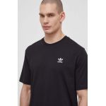 adidas Originals tricou din bumbac Essential Tee bărbați, culoarea negru, cu imprimeu, IR9690