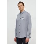 Aeronautica Militare camasa barbati, culoarea gri, cu guler button-down, regular
