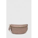 Answear Lab borseta de piele culoarea auriu