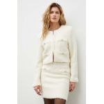 Gestuz fustă din amestec de lână culoarea bej, mini, evazați 10908760