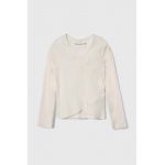Abercrombie & Fitch longsleeve copii culoarea bej