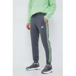 adidas pantaloni de trening culoarea gri, melanj IN0343