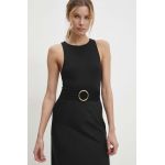 Answear Lab curea de piele femei, culoarea negru