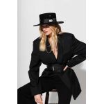 LE SH KA headwear palarie Moon Canotier culoarea negru