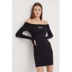 Sixth June rochie culoarea negru, mini, mulata