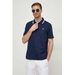 Paul&Shark polo de bumbac culoarea albastru marin, cu imprimeu
