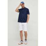 Paul&Shark polo de bumbac culoarea albastru marin, neted