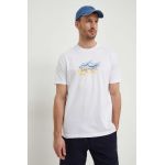 Paul&Shark tricou din bumbac barbati, culoarea alb, cu imprimeu