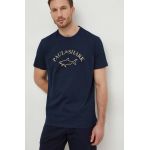 Paul&Shark tricou din bumbac barbati, culoarea albastru marin, cu imprimeu