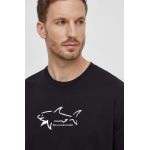 Paul&Shark tricou din bumbac barbati, culoarea negru, cu imprimeu