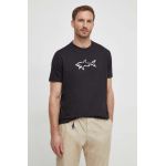 Paul&Shark tricou din bumbac barbati, culoarea negru, cu imprimeu