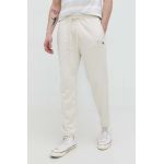 Abercrombie & Fitch pantaloni de trening culoarea bej, neted