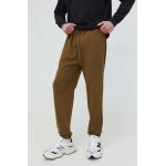 Abercrombie & Fitch pantaloni de trening culoarea verde, neted