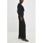 Answear Lab pantaloni femei, culoarea negru, lat, high waist