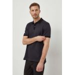 BOSS polo de bumbac culoarea negru, cu model 50506176