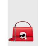 Karl Lagerfeld poseta de piele culoarea rosu