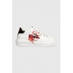 Karl Lagerfeld sneakers din piele KAPRI CNY culoarea alb, KL96524F
