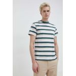 Solid tricou din bumbac barbati, culoarea verde, modelator