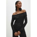 Answear Lab bluza femei, culoarea negru, modelator