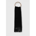 Answear Lab fular femei, culoarea negru, neted