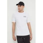 EA7 Emporio Armani tricou barbati, culoarea alb, cu imprimeu