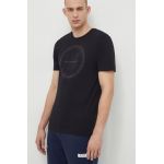 EA7 Emporio Armani tricou din bumbac barbati, culoarea negru, cu imprimeu