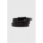 Emporio Armani curea de piele femei, culoarea negru