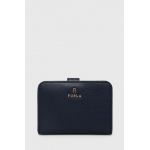 Furla portofel de piele femei, culoarea albastru marin
