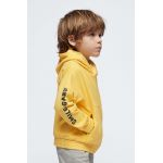 Mayoral bluza copii culoarea galben, cu glugă, cu imprimeu