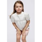 Mayoral bluza de bumbac pentru copii culoarea bej, neted