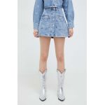 Moschino Jeans fusta jeans mini, evazati